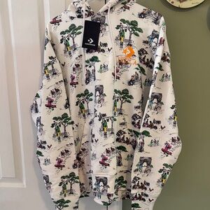 Converse White Hoodie with Graphic Print